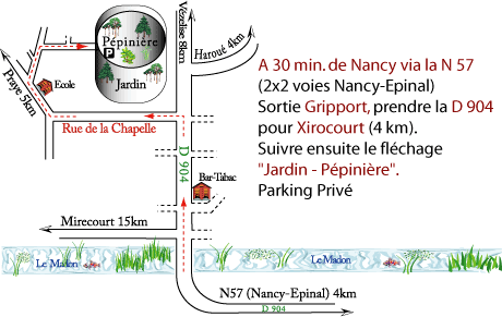 Plan d'accès Pépinière Villeroy